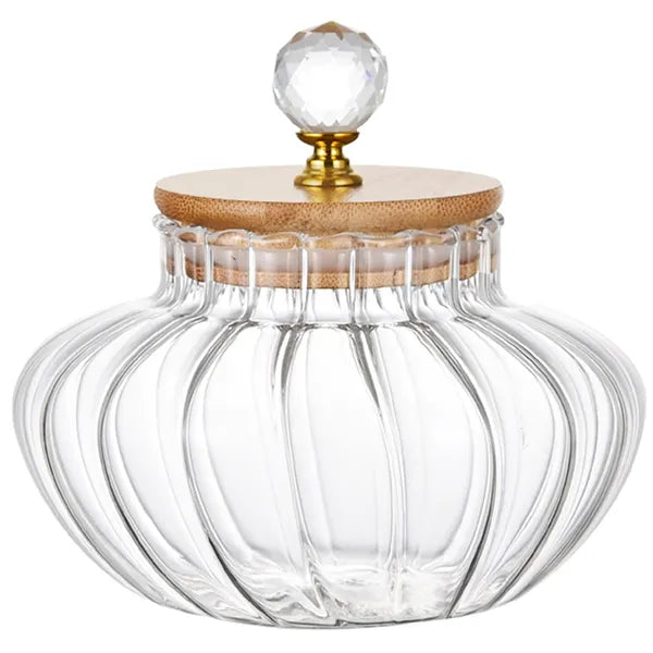 1 PCS High Borosilicate Stripe Sealed Jar, Kitchen Storage Jar, Coffee Can, Coffee Storage Container