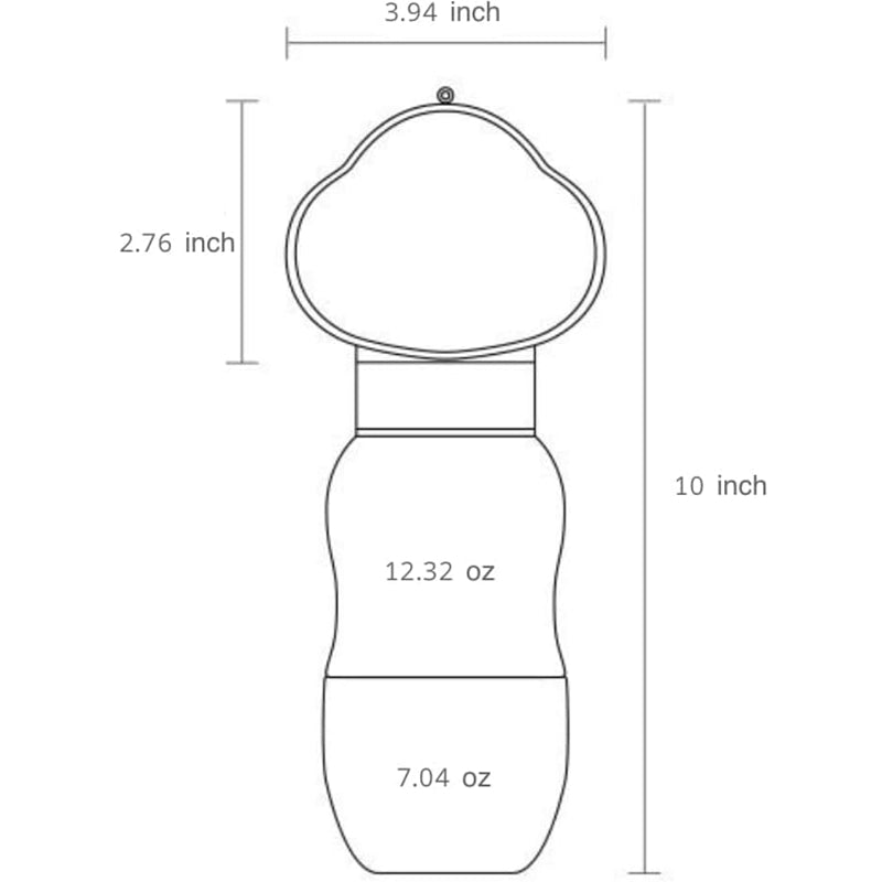 Dog Water Bottle For Outdoor Use Portable Companion Cup Plastic Water Bottle Dog Walking Water Feeding Dog Accessories Outdoor